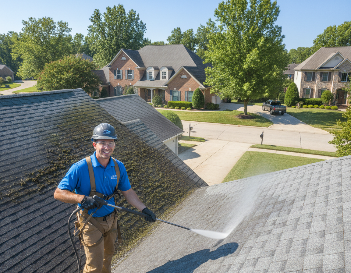 Upper Arlington Roof Streak Removal With Soft Washing
