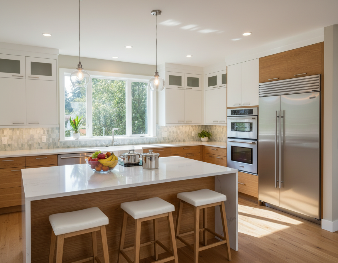 Sleek and Sophisticated: All-White Kitchens in Bellevue