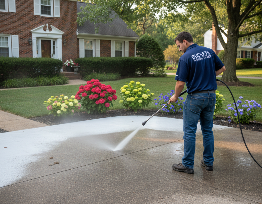 Pressure Washing Porch Ceilings in Westerville